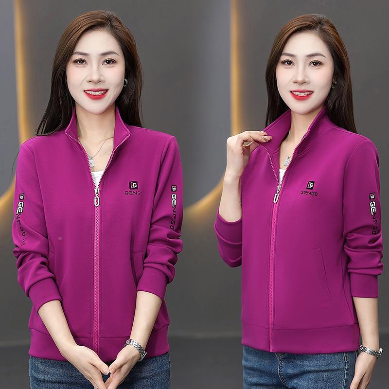 欧货春季秋新款拉链96730052套立领骨卫衣女开衫修鱼身百搭显瘦正