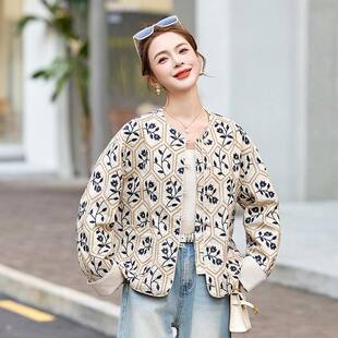 中新式轻国外套女202春秋新5款气质显瘦短款绣ME235-03花时尚上衣