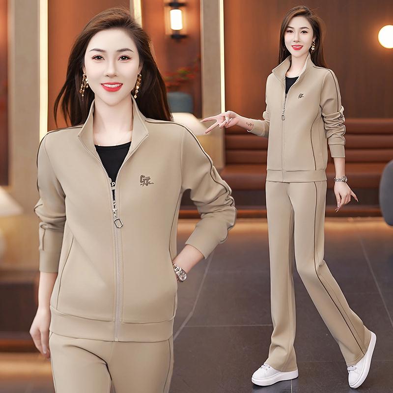 时套女春秋87597486装新款洋气品牌小个子初春尚卫衣休闲三件套