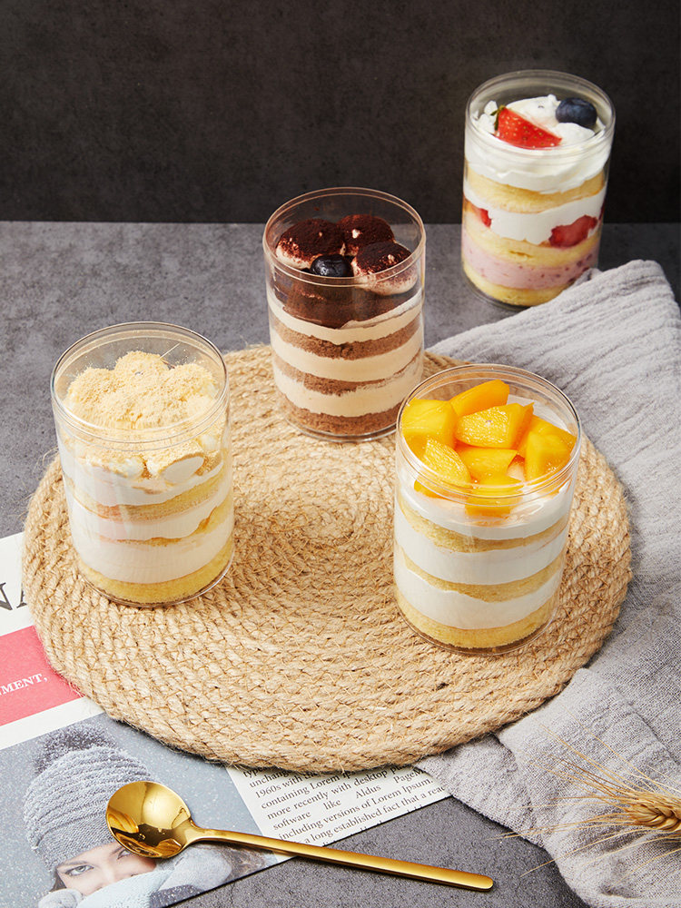 硬塑料透明慕斯布丁杯曲奇饼干罐水果千层豆乳蛋糕甜品包装盒子,厨房/烹饪用具,点心包装盒/包装袋,淘宝优惠券,粉丝福利购,淘宝优惠卷