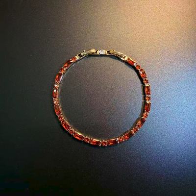 开花的橄榄 Vintage古着 Amber Bracelet锆石手链