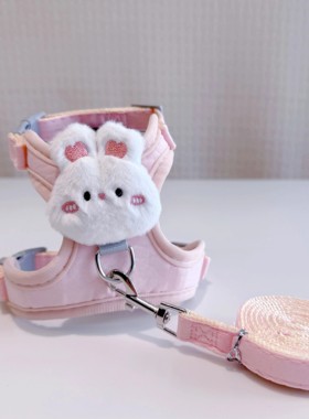 猫咪牵引绳防挣脱外出专用遛猫绳宠物背带链子可调节网红遛猫神器