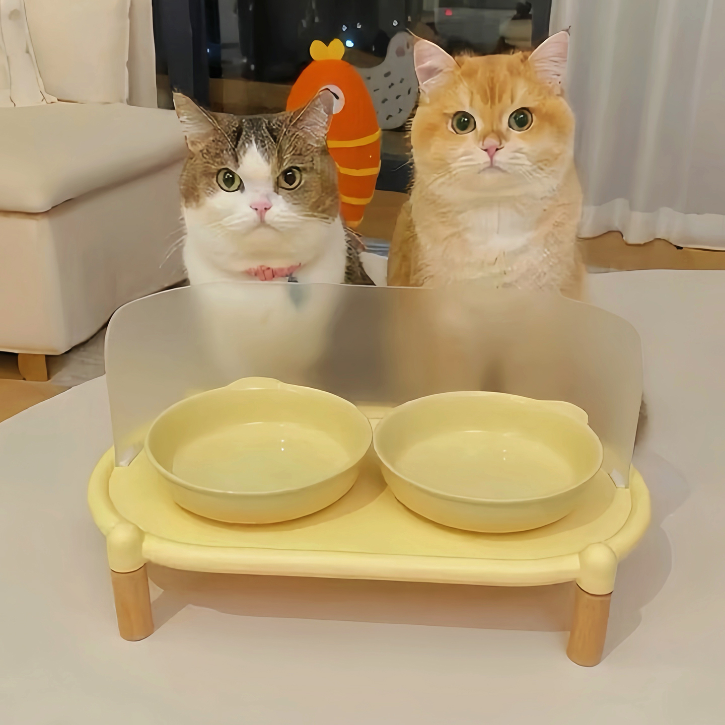 猫碗陶瓷双碗防打翻防外溅