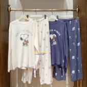 日本GP gelato pique卡通可爱史努比联名情侣睡衣女纯棉家居服男