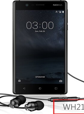 NOKIA新款WH201入耳式HIFI重低音线控带麦通用高音质耳机金属K歌