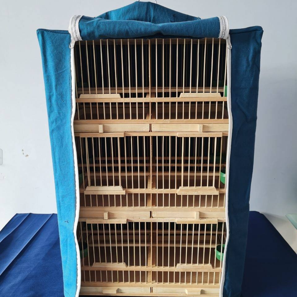 竹制纯手工六格排笼适合绣眼贝子黄鸟白玉鸟黄豆鸟笼包邮送配件