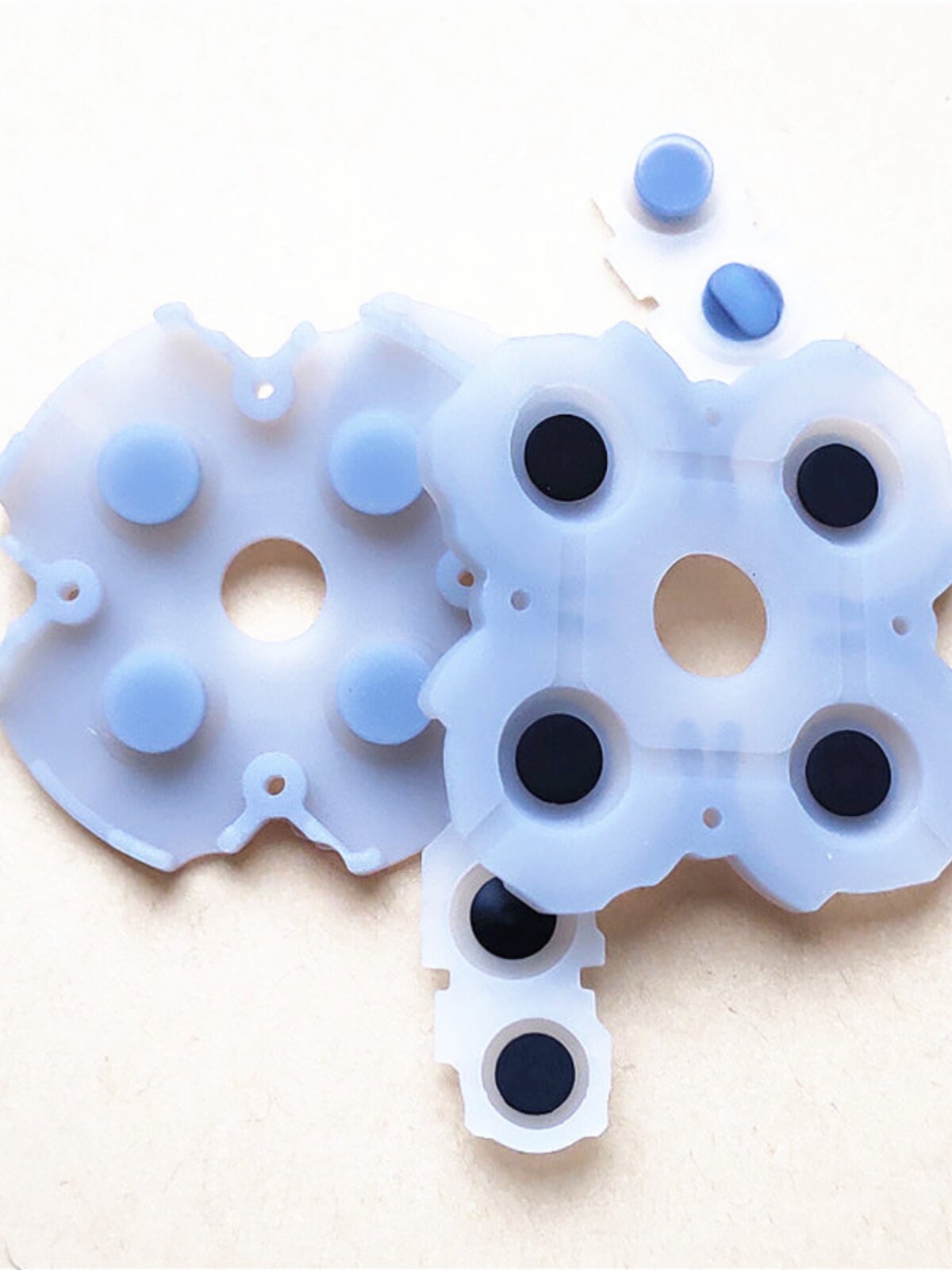 PS5 핸들 원래 전도성 접착제 크로스 방향 키 ABXY 고무 패드 삼각형 사각형 프레임 원형 신규 및 기존 버전 가죽 패드