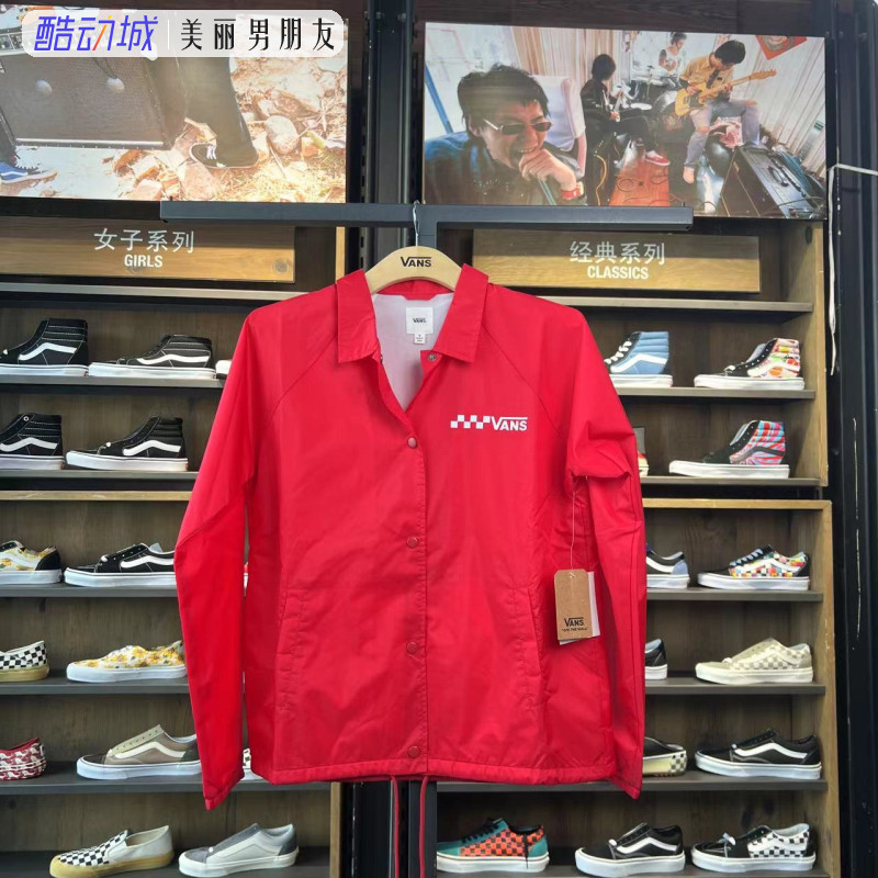 VANS休闲女士立领外套薄棉夹克