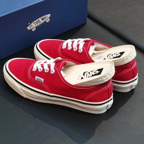 Vans Premium Authentic LX 红色高阶款男女鞋帆布鞋VN000CQABOP