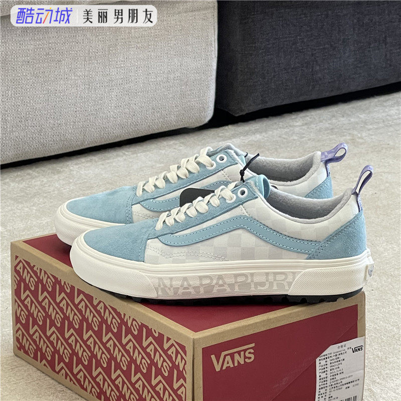Vans x Napapijri Old Skool Mte 棋盘格奶蓝色滑板鞋VN0A5I1297E