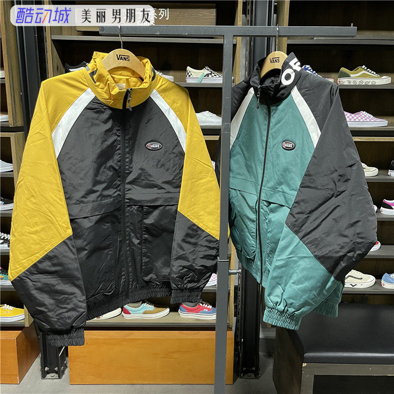 vans黑黄撞色夹克外套保暖上衣