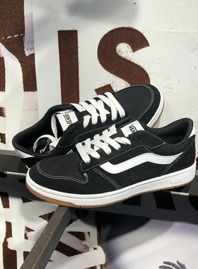 VANS范斯 Ryland LS 黑白经典低帮复古运动休闲男板鞋VN000D49BZW