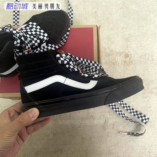 VANSSK8HI女高帮翻毛皮板鞋