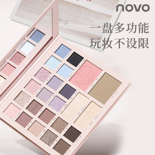 novo二十四色眼影腮红高光修容盘