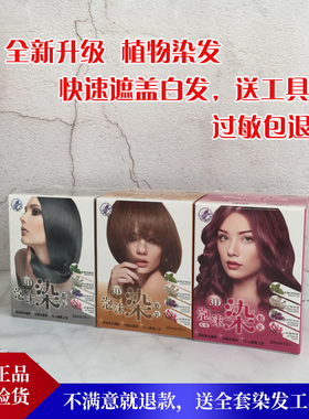 LISAN藜莎椰3d泡沫染发乳剂膏台湾纯植物泡泡染遮白发黑棕红色