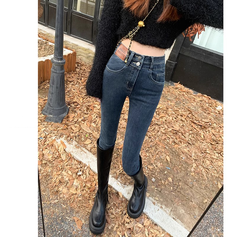 高腰爆款牛仔裤女2025年