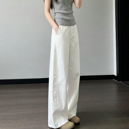 款超火裤子白色牛仔裤女士