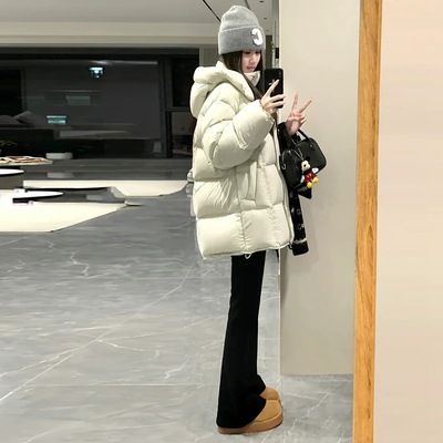 黑色加绒加厚微喇牛仔裤女秋冬