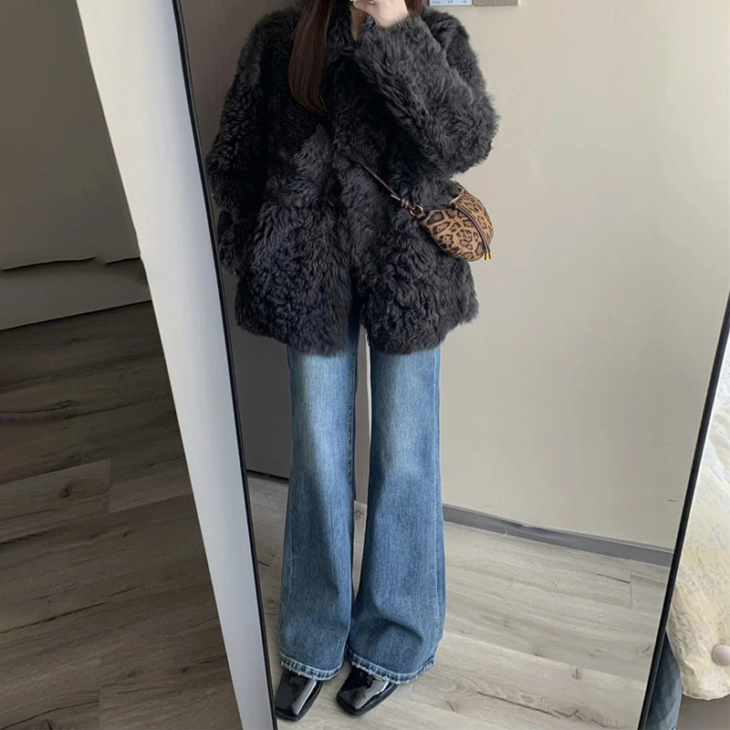 加绒加厚微喇牛仔裤女2025年秋冬新款高腰宽松不贴腿小个子喇叭裤,女装/女士精品,牛仔裤,淘宝优惠券,粉丝福利购,淘宝优惠卷