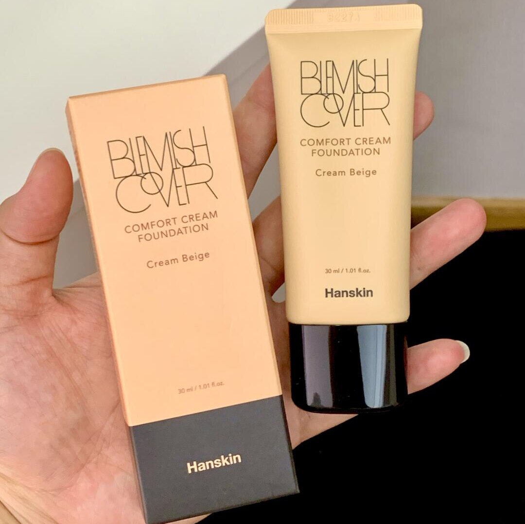 Hanskin韩斯清粉霜粉底液韩思清遮瑕粉底膏乳韩国bb霜修容韩清斯