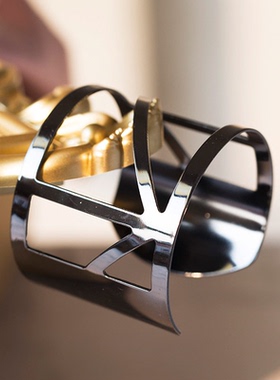 欧美朋克风镂空黑色宽手镯个性夜店时尚夸张复古金属手链女手环