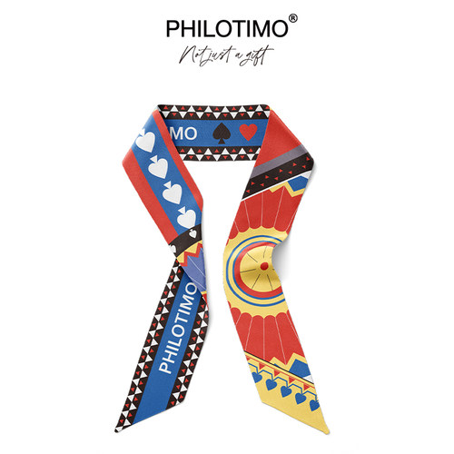 PHILOTIMO艺术桑蚕丝印花丝巾