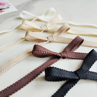 高级棕色系列丝带波浪边织带手工diy发饰蝴蝶结材料服装鞋帽铺料