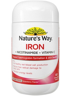 澳洲Nature's Way IRON NICOTINAMIDE 佳思敏补铁VCVB3烟酰胺女性
