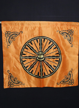 戏曲舞台表演出道具车旗京剧戏剧服装戏装古装舞台一对 子车轮旗