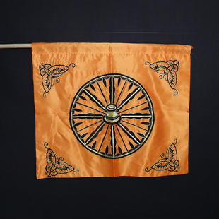 戏曲舞台表演出道具车旗京剧戏剧服装戏装古装舞台一对 子车轮旗