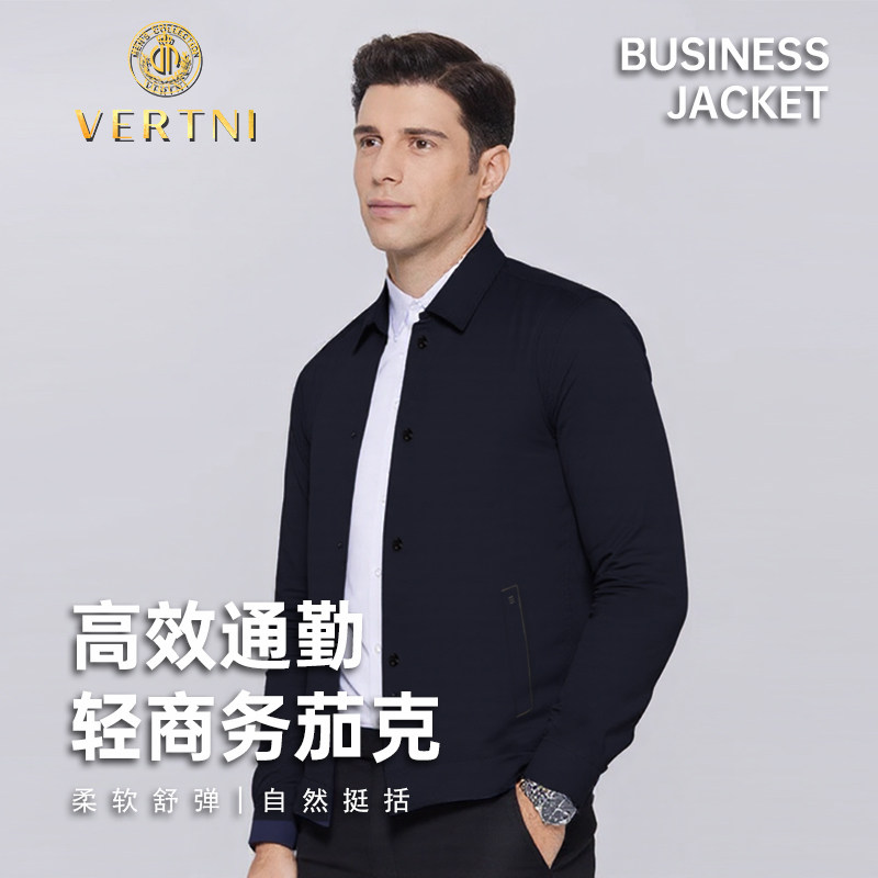范帝尼翻领春季薄款行政夹克外套图片