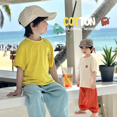 男童夏套装儿童夏装运动衣服纯棉2025夏季新款男孩夏日多巴胺穿搭