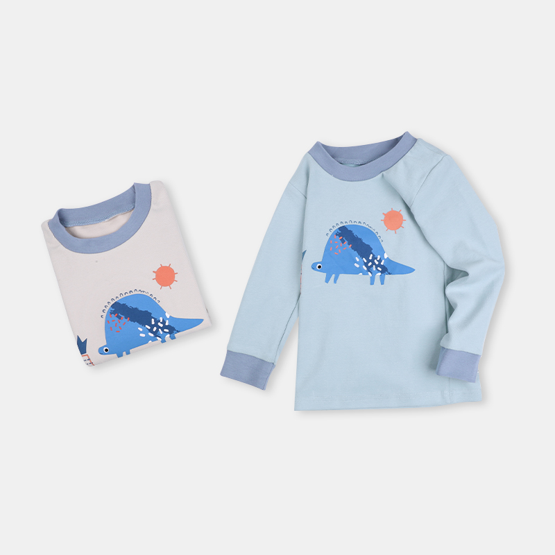 儿童秋衣男童打底衫线衣上衣纯棉宝宝保暖衣2025新款男孩中小童潮