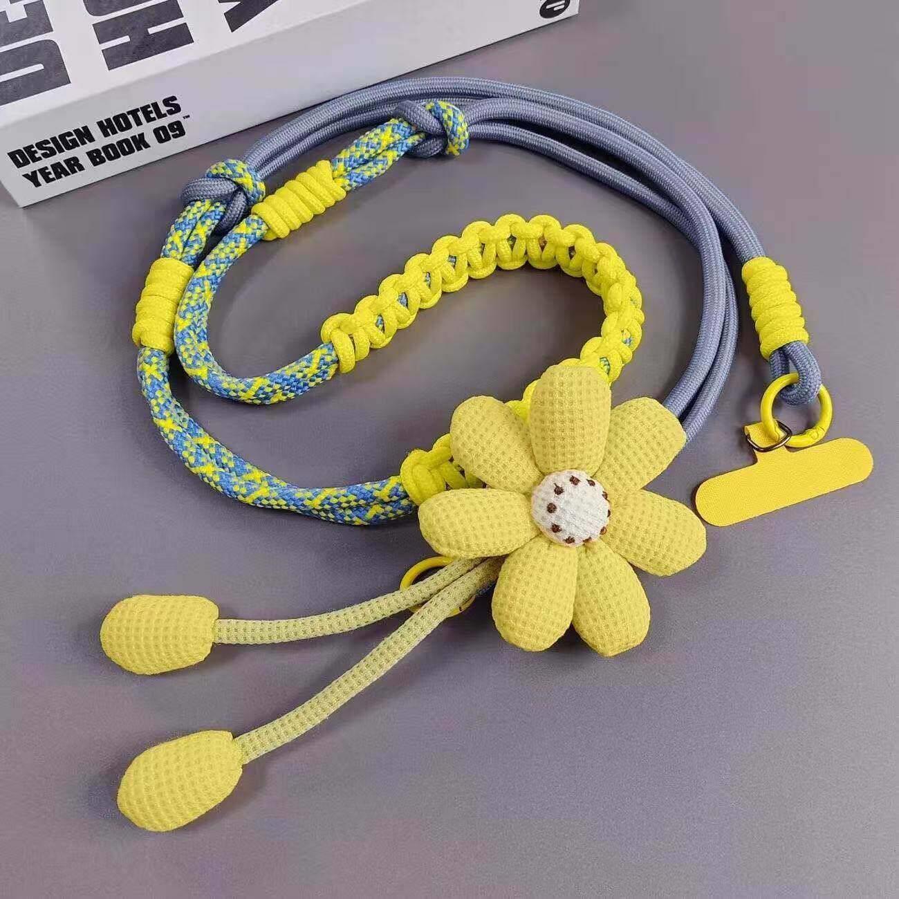 手机挂绳花卉系列旅游出行防丢斜跨背带可调节防摔绳皮绳项链吊坠