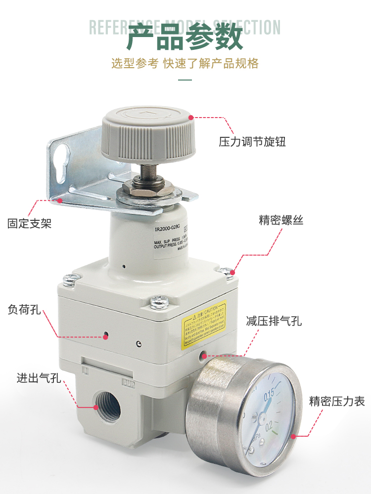 气动气泵精密调压阀IR100001IR200002 IR201002 IR202002BG