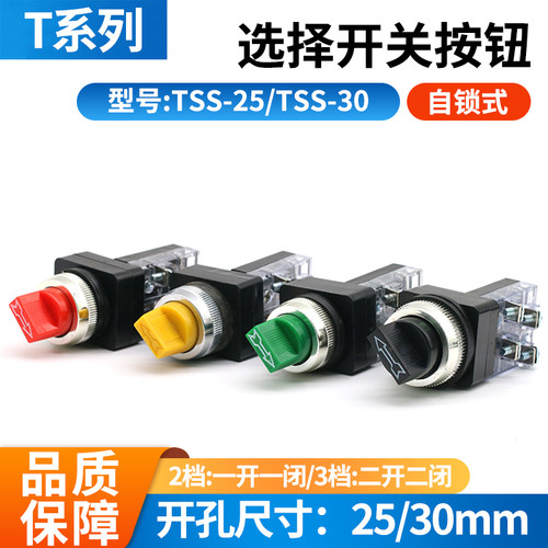TSS-25/30选择2档/3档旋钮开关6A
