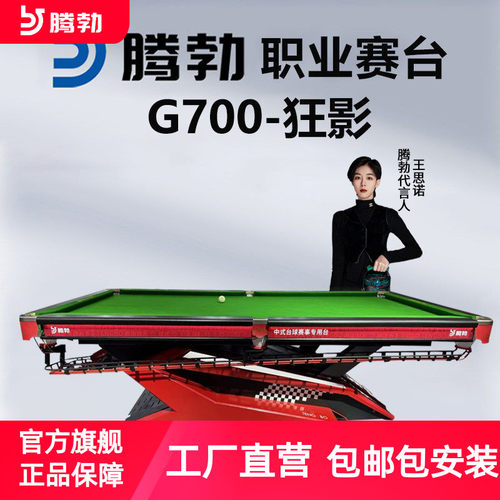腾勃金属台球桌商用中式