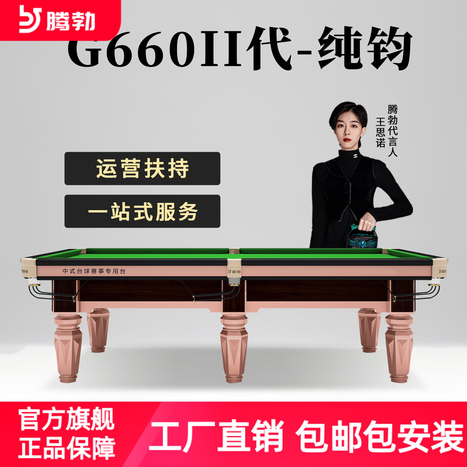 腾勃G660台球桌标准型家用商用图片
