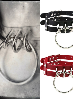 皮男手工性感o型朋克哥特式项链