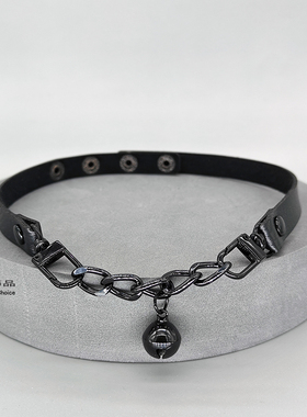 Y2K铃铛项圈黑颈圈男女锁骨链