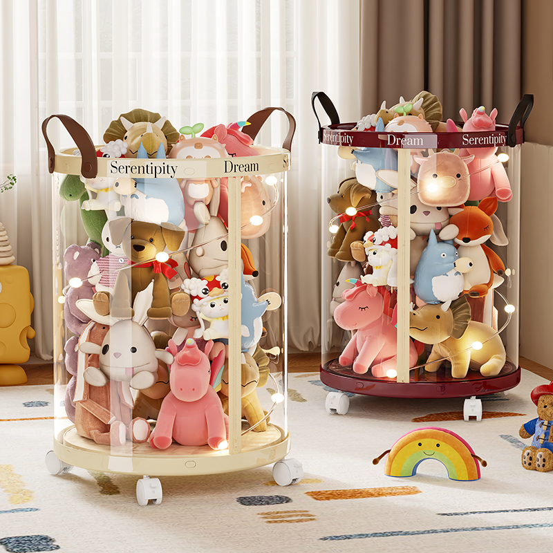 娃娃收纳桶透明整理筐大容量