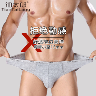 杈头 小边窄边不勒中腰莫代尔加大肥佬底裤 4条沺太郎男士 三角内裤