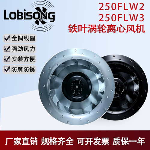 250FLW2 250FLW3 铁叶后弯式涡流式离心风机 乐必森风机