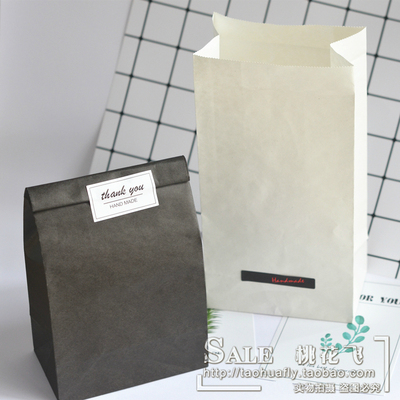 黑色纸袋白色简约冷淡风包装袋