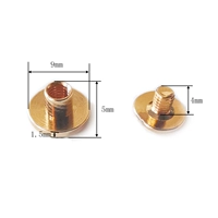9x5 мм неглубокий золотой галджер гвоздь+4 мм железный винт