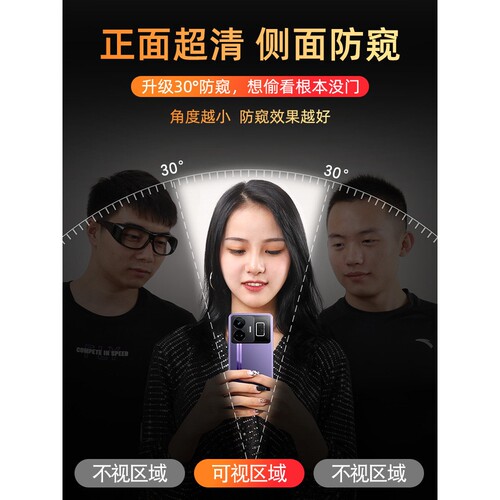 德国北丫适用真我GT5防窥膜realmegtneo5手机gtneo3防窥钢化11realme10pro2大师版neo3闪速v25v23v20v15贴v13