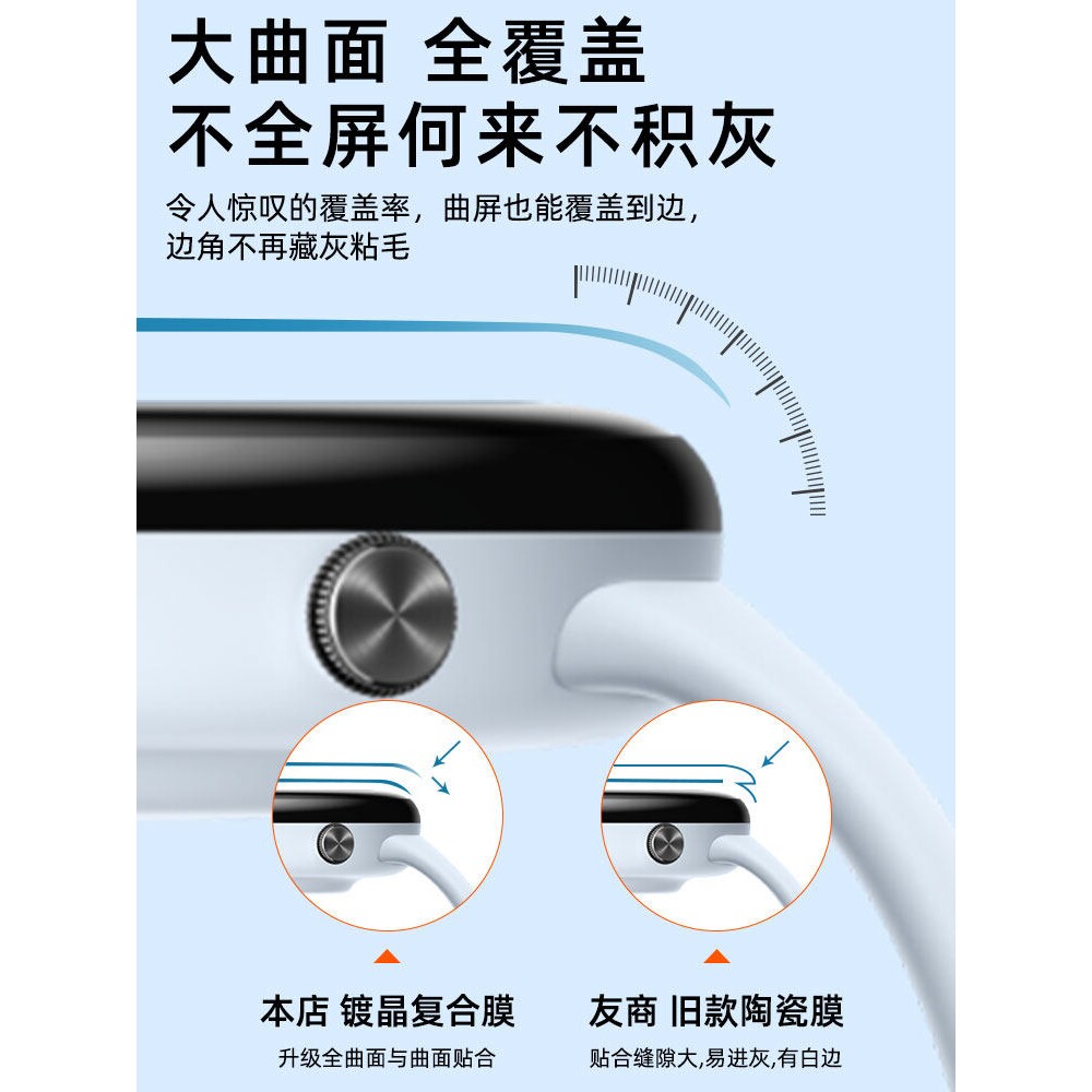 德国北丫适用华为荣耀Fit陶瓷膜honor5智能运动手表4Pro水凝软膜GS4/3钢化膜手环10全屏9防摔防爆保护膜6防刮