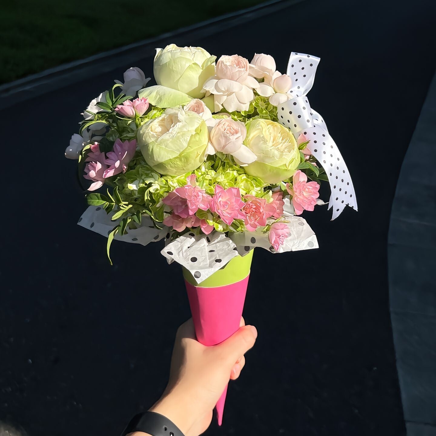 【才二十三】冰淇淋花束材料包缤纷仿真甜筒包装纸丝带手工diy花图片