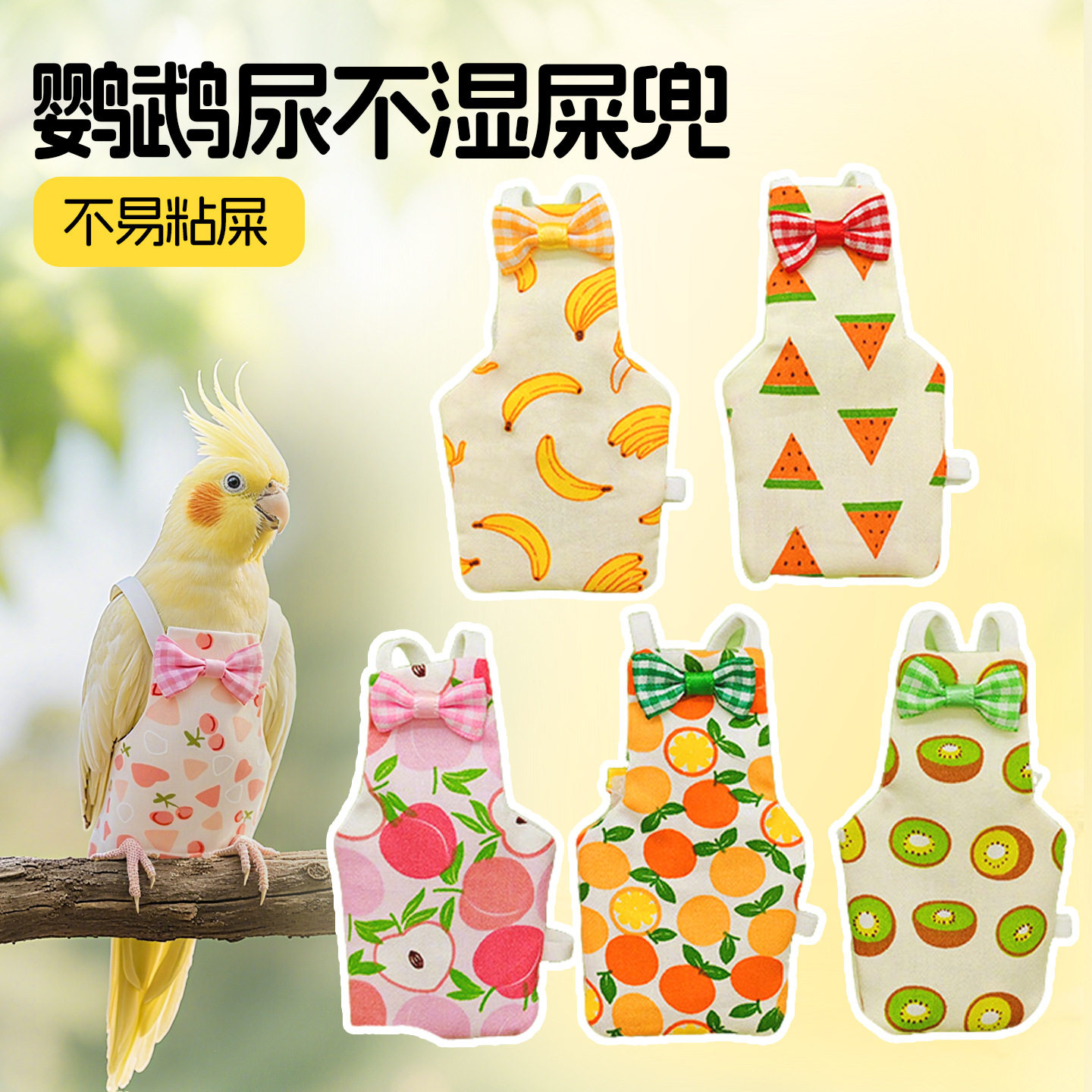 鹦鹉屎兜牡丹玄凤虎皮鹦鹉屎兜便兜纸尿裤小鸟专用衣服鹦鹉尿不湿