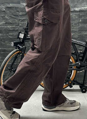 XY察外 阿苏特染伞兵工装裤2024秋冬新品街头潮牌宽松降落伞裤